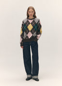 &DAUGHTER AVA ARGYLE CREWNECK PORCUPINE