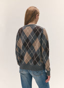 &DAUGHTER AVA ARGYLE CREWNECK GREY