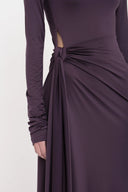 VICTORIA BECKHAM TIE FRONT DRESS FIG