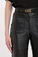 VICTORIA BECKHAM ALINA LEATHER TROUSER BLACK