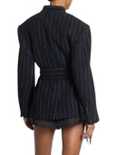 ISABEL MARANT FYMA STRIPED JACKET DARK BLUE