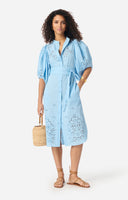 VANESSA BRUNO SHIRTDRESS BRODERIE AZUR BLUE