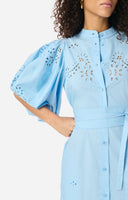 VANESSA BRUNO SHIRTDRESS BRODERIE AZUR BLUE