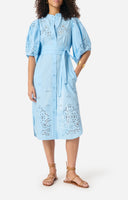 VANESSA BRUNO SHIRTDRESS BRODERIE AZUR BLUE