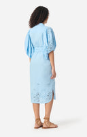 VANESSA BRUNO SHIRTDRESS BRODERIE AZUR BLUE