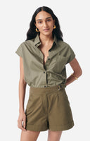 VANESSA BRUNO GINNY SHORT KHAKI