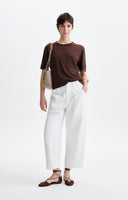 VANESSA BRUNO HADI FINE SHORT SLEEVE KNIT CHOCOLATE BROWN