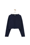 LOEWE CROPPED ANAGRAM PULL BLUE