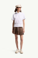 MONCLER CROPPED POLO WHITE
