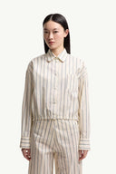 MONCLER STRIPED COTTON AND SILK SHIRT