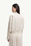 MONCLER STRIPED COTTON AND SILK SHIRT