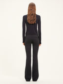 COURRÈGES PULL LOGO LIGHT WOOL BLACK