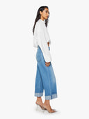 MOTHER THE SMOOTHIE CROP CUFF DENIM