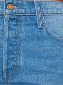 MOTHER THE SMOOTHIE CROP CUFF DENIM