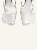 COURRÈGES FOLD MIRROR SLINGBACKS SILVER