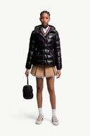MONCLER BARANTE HOODED SHORT DOWN JACKET BLACK