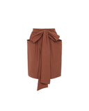 CHLOÉ PENCIL SKIRT PLAIN BROWN