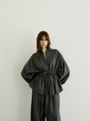THE LATEST DALIDA FLANEL WOOL SHIRT GREY