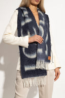 LOEWE LOGO SCARF NAVY/GREY