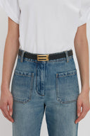 VICTORIA BECKHAM FRAME BELT BLACK