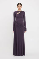 VICTORIA BECKHAM TIE FRONT DRESS FIG