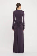 VICTORIA BECKHAM TIE FRONT DRESS FIG