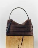 JW ANDERSON LOAFER BAG SUEDE BROWN