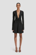 VICTORIA BECKHAM DRESS DEEP V-NECK BLACK