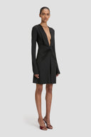 VICTORIA BECKHAM DRESS DEEP V-NECK BLACK