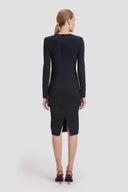 VICTORIA BECKHAM T-SHIRT DRESS NAVY