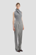 VICTORIA BECKHAM TROUSER DROP-WAIST LIGHT GREY