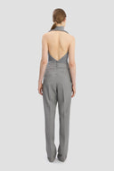 VICTORIA BECKHAM TROUSER DROP-WAIST LIGHT GREY