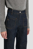 VICTORIA BECKHAM ALINA TROUSER INDIGO RINSE