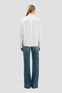 VICTORIA BECKHAM ELLYS CROPPED SHIRT WHITE