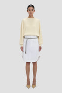VICTORIA BECKHAM CARGO SKIRT OPTIC WHITE