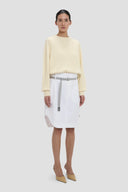 VICTORIA BECKHAM CARGO SKIRT OPTIC WHITE