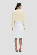 VICTORIA BECKHAM CARGO SKIRT OPTIC WHITE