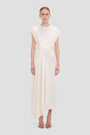 VICTORIA BECKHAM DRESS TWIST WAIST IVORY