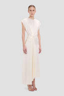 VICTORIA BECKHAM DRESS TWIST WAIST IVORY