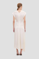 VICTORIA BECKHAM DRESS TWIST WAIST IVORY