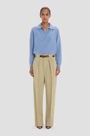 VICTORIA BECKHAM TAILORED TROUSER ANTARTIC GREY
