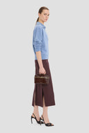VICTORIA BECKHAM VANITY BAG CROC DARK BROWN