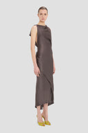 VICTORIA BECKHAM KYRA DRAPED MIDI DRESS ORE
