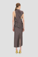 VICTORIA BECKHAM KYRA DRAPED MIDI DRESS ORE