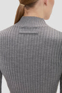 VICTORIA BECKHAM GEORGIA RIBBED KNIT GREY