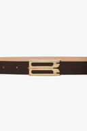 VICTORIA BECKHAM DORIAN BELT 2,5CM GRAINED DARK BURGUNDY