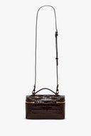 VICTORIA BECKHAM VANITY BAG CROC DARK BROWN