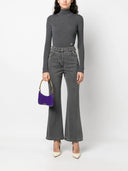 PATOU PULL RIBBED HIGH NECK GREY