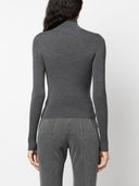 PATOU PULL RIBBED HIGH NECK GREY