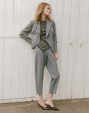VERONICA BEARD FALCO WOOL DICKEY JACKET GREY